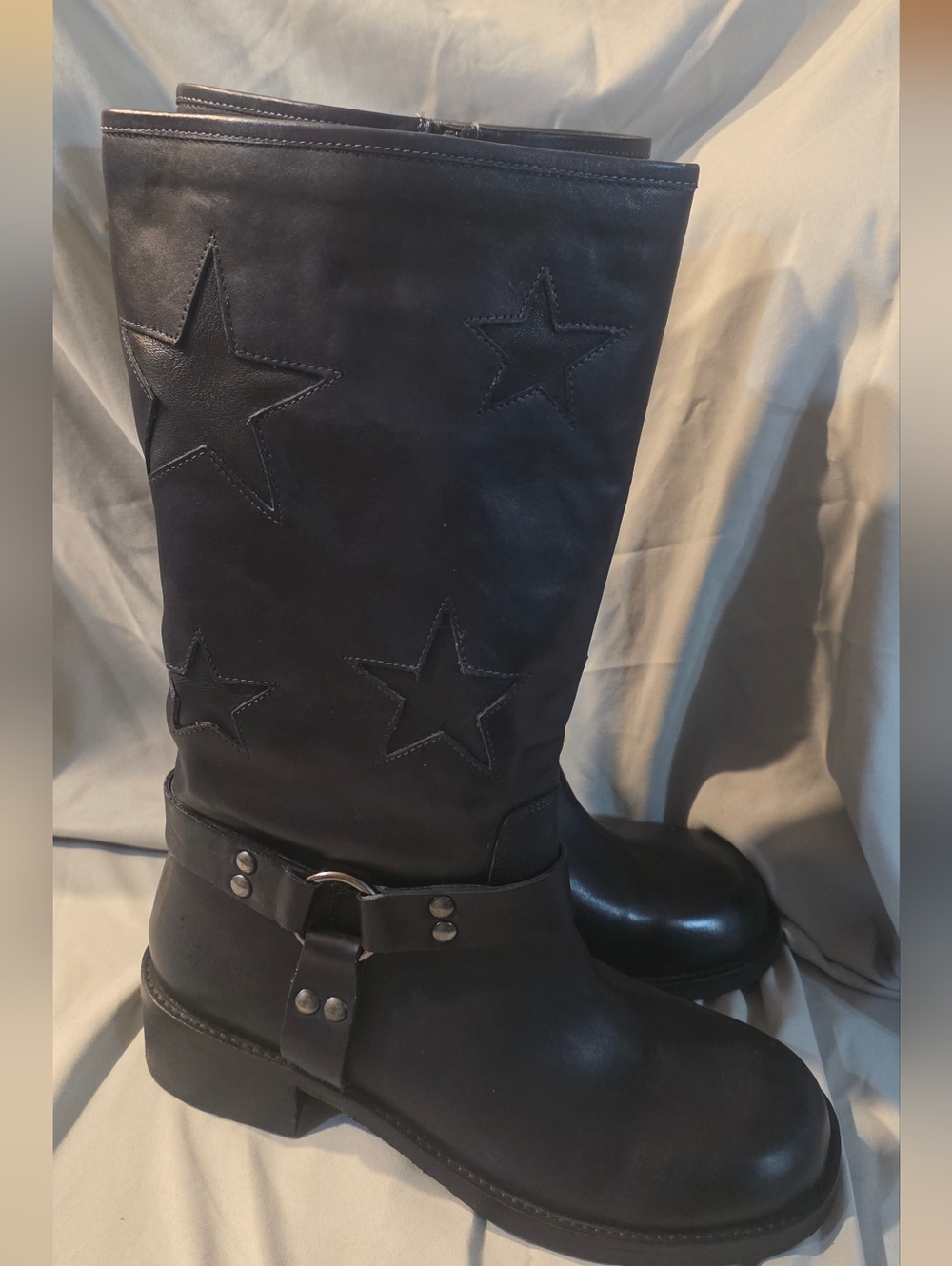 Vintage Foundry Co. Mathilde Mid Calf Boot Black Women Size 10 NWOB Defects